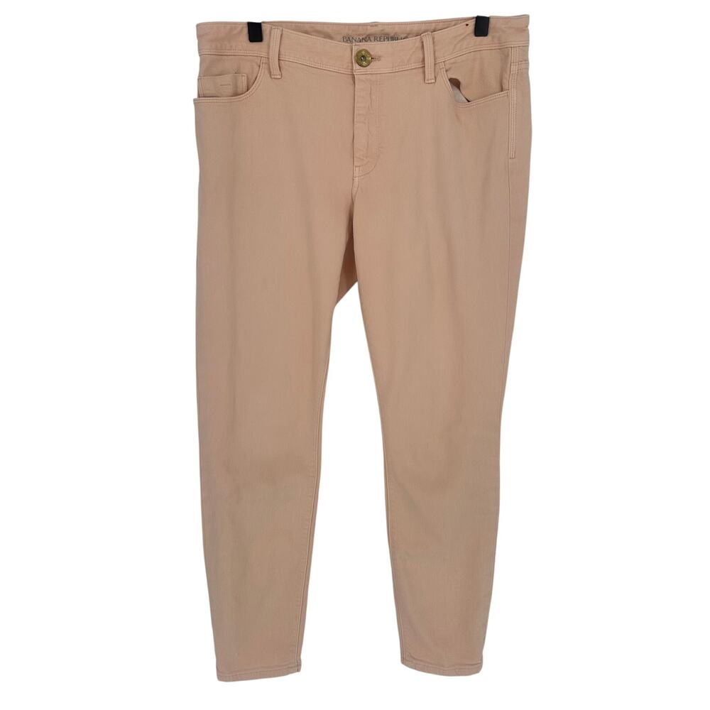 Banana Republic Pink Straight Leg Mid-Rise Jeans Mid Rise‎ Casual Stretch 30